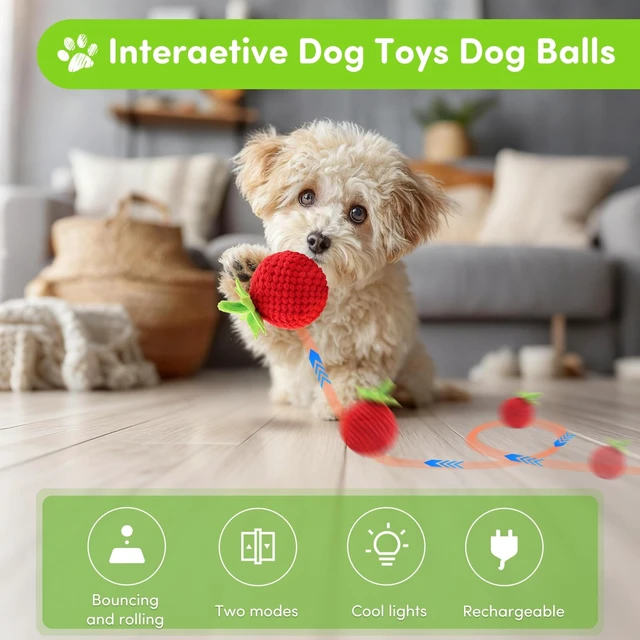 Alt view image 3 of 7 - 2 PCS Interactive Dog Ball, Automatic Rolling & Bouncing Pet Toy with 3 Durable Outer Covers Yellow Orange, Smart Dog Toy for Small Medium Puppies, Not Suitable for Large Dogs (Blue & Orange Balls)