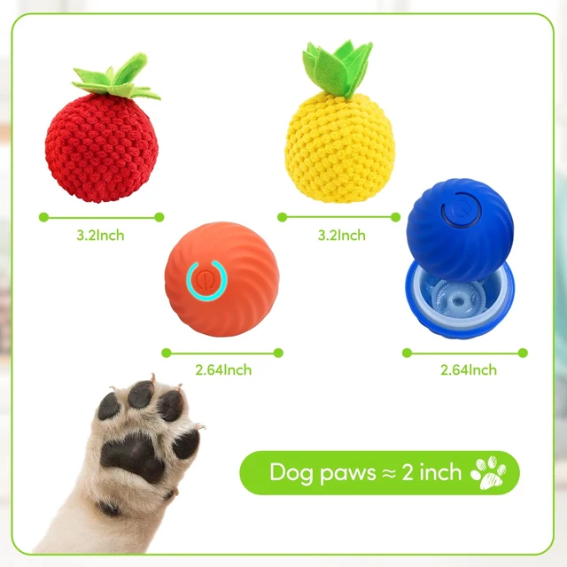 Alt view image 5 of 7 - 2 PCS Interactive Dog Ball, Automatic Rolling & Bouncing Pet Toy with 3 Durable Outer Covers Yellow Orange, Smart Dog Toy for Small Medium Puppies, Not Suitable for Large Dogs (Blue & Orange Balls)