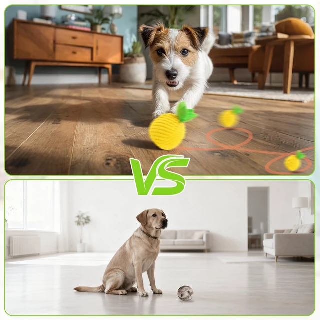 Alt view image 4 of 7 - 2 PCS Interactive Dog Ball, Automatic Rolling & Bouncing Pet Toy with 3 Durable Outer Covers Yellow Orange, Smart Dog Toy for Small Medium Puppies, Not Suitable for Large Dogs (Blue & Orange Balls)