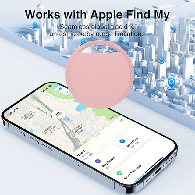 Alt view image 4 of 6 - Air Tracker Tags 4 Pack Smart Tag Bluetooth Trackers Work with Apple Find My (iOS Only), Lightweight Tag Prevent Loss of Luggage Wallets Keys Bags,Replaceable Battery,IP67 Waterproof
