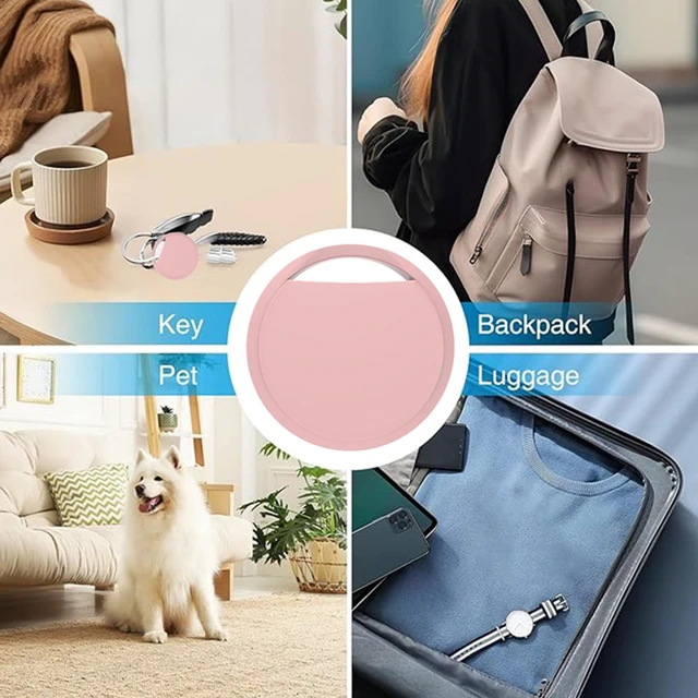 Alt view image 5 of 6 - Air Tracker Tags 4 Pack Smart Tag Bluetooth Trackers Work with Apple Find My (iOS Only), Lightweight Tag Prevent Loss of Luggage Wallets Keys Bags,Replaceable Battery,IP67 Waterproof