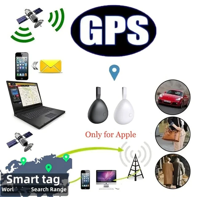 Alt view image 2 of 7 - GPS Tracker for Vehicles, Mini Tracking Device for Vehicles, Car Tracker Device Hidden No Subscription Work with Find My (iOS Only), Key Finder, for Kids, Dogs, Luggage, Bag (White, 4 Pack)