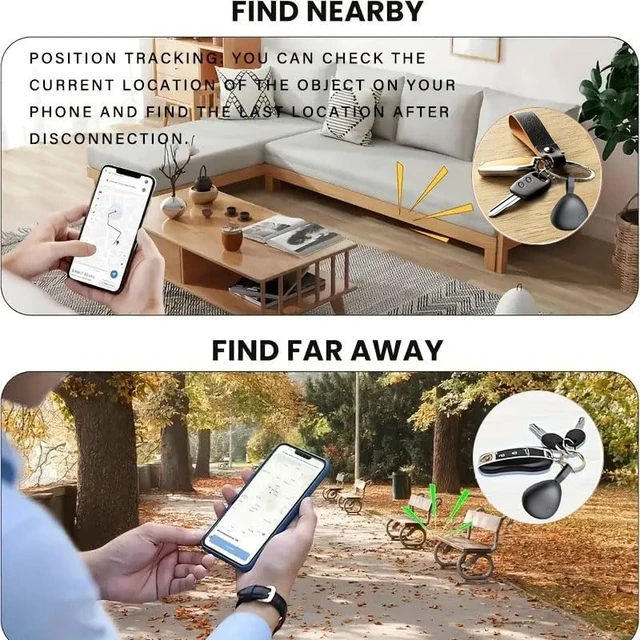 Alt view image 4 of 7 - GPS Tracker for Vehicles, Mini Tracking Device for Vehicles, Car Tracker Device Hidden No Subscription Work with Find My (iOS Only), Key Finder, for Kids, Dogs, Luggage, Bag (White, 4 Pack)