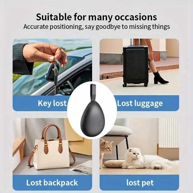 Alt view image 6 of 7 - GPS Tracker for Vehicles, Mini Tracking Device for Vehicles, Car Tracker Device Hidden No Subscription Work with Find My (iOS Only), Key Finder, for Kids, Dogs, Luggage, Bag (White, 4 Pack)