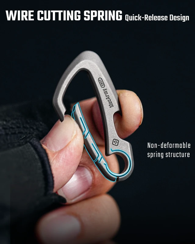 Alt view image 7 of 7 - CH17 Titanium Carabiner Keychain Quick Release Key Clip, Small EDC Carabiner for Keys, Bottle Opener Keychain, Lightweight & Durable Key Ring Clip for Women Men, Heavy Duty & Outdoor Use