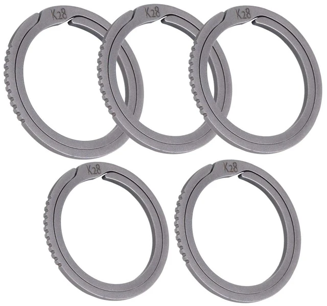 Main image of Titanium Quick Release Keyrings Side Pushing Operation (5-Pack, K28)