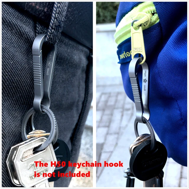 Alt view image 5 of 6 - Titanium Quick Release Keyrings Side Pushing Operation (5-Pack, K28)