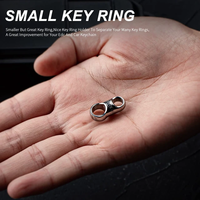 Alt view image 3 of 7 - Swivel Titanium Key Chain Ring,Keyrings Carabiner Keychain | Lightweight Key Ring Attachment, Rotate Hold Multiple Keys