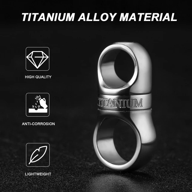 Alt view image 5 of 7 - Swivel Titanium Key Chain Ring,Keyrings Carabiner Keychain | Lightweight Key Ring Attachment, Rotate Hold Multiple Keys