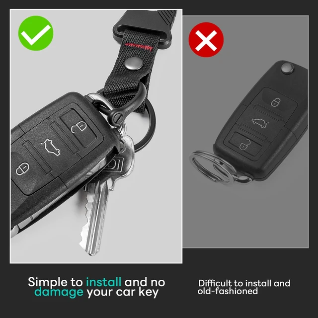 Alt view image 4 of 7 - Titanium Carabiner Bottle Opener Keychain Clip | Heavy Duty Paracord Keychain,for Car Keys