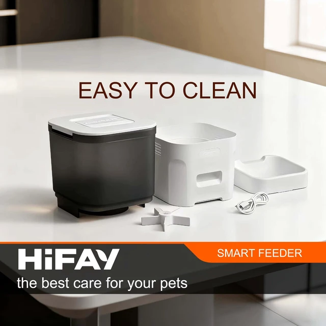 Alt view image 6 of 7 - ATX4 Automatic Cat Feeder 4L Timed Cat Dry Food Dispenser Food Dispensing Remains Functional After Power outages. New Versions Impeller Reverse Rotation Prevents Grain Jamming.