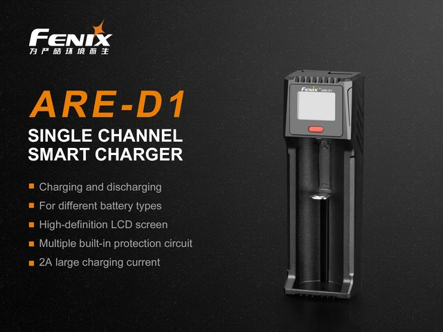 Alt view image 2 of 7 - Fenix are-D1 USB Powered smart Battery Charger for 21700/18650/16340 BBX5 Battery Carry case