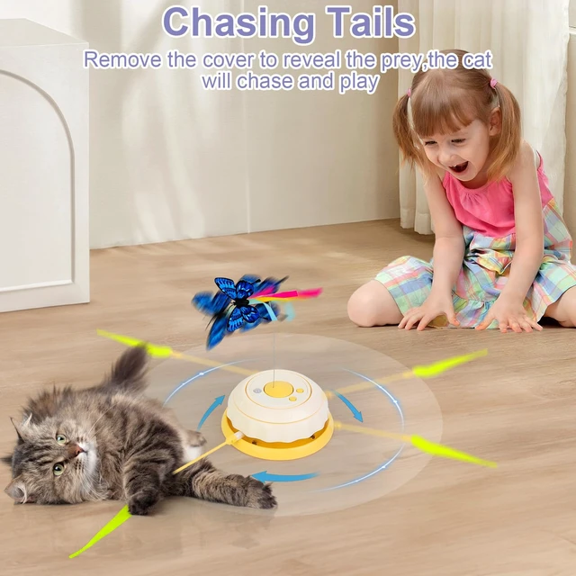 Alt view image 5 of 7 - Interactive Cat Toys for Indoor Cats, Kitten Toys for Indoor Kittens,Pink | Automatic Electronic Cat Toys for Bored Adult Cats, Stimulating Moving Cat Enrichment Toy, Hide and Seek Cat Games Toy