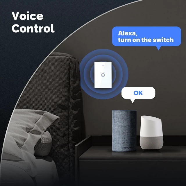 Alt view image 5 of 6 - Zigbee Smart Switch 1 Gang, Need MOES Zigbee Hub & Neutral Wire, White | Smart Light Switch, Work as Relay, Support Tuya Smart Life, Compatible with Home Assistant / Zigbee2MQTT, Glass Panel