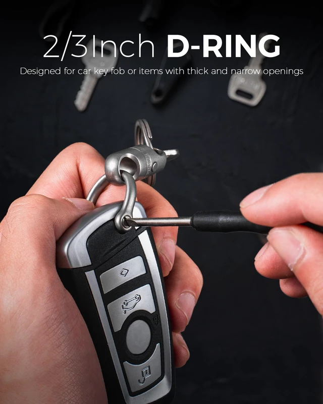 Alt view image 4 of 6 - Quick Release Magnetic Keychain, Detachable Magnet Key Chain Holder | Lightweight Rustproof, Double Pin Anti-lost Lock, Tangle-free 360° Swivel, for Car Home Keys Valet Daily Carry