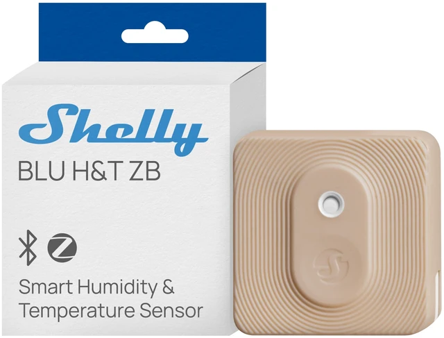 Main image of BLU H&T ZB, Bluetooth & Zigbee Operated Temperature & Humidity Levels Sensor, Compatible with Home Assistant, Alexa, Google Home, Water & Dust Resilient, IP54, Real Time Monitoring (Mocha)
