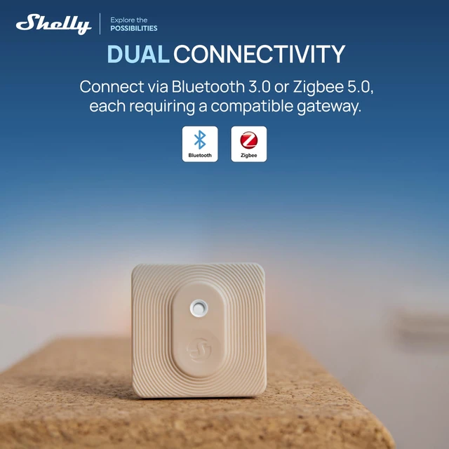 Alt view image 3 of 7 - BLU H&T ZB, Bluetooth & Zigbee Operated Temperature & Humidity Levels Sensor, Compatible with Home Assistant, Alexa, Google Home, Water & Dust Resilient, IP54, Real Time Monitoring (Mocha)