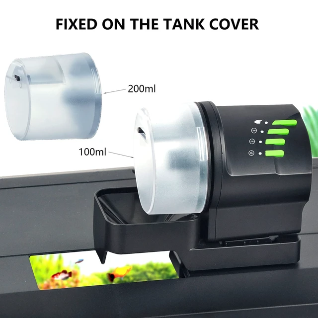 Alt view image 4 of 6 - Automatic Fish Feeder Food Dispenser Vacation Fish Feeder | Powered by Battery and USB, For Aquarium and Turtle Tank