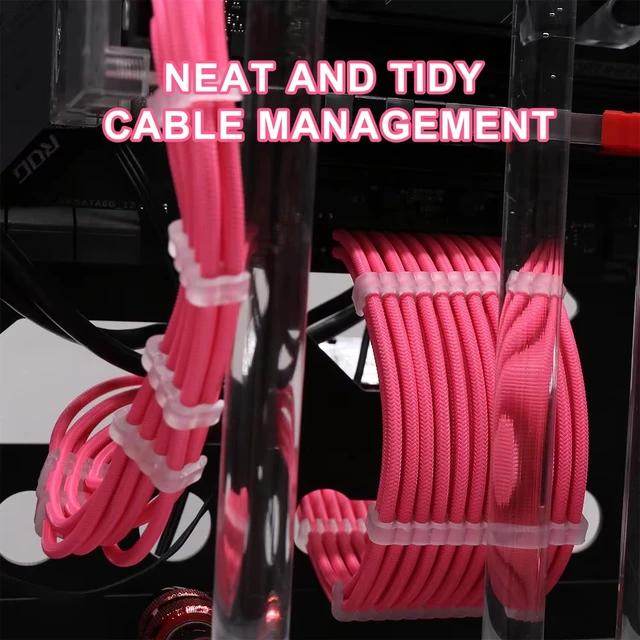Alt view image 5 of 6 - PSU Cable Extension kit - Sleeved 18AWG 30cm ATX 24pin,CPU4+4p,PCI-E 6+2p,PCI-E 6p-Pink- Compatible with RM, EVGA,Corsair,HX Series Power Supplies