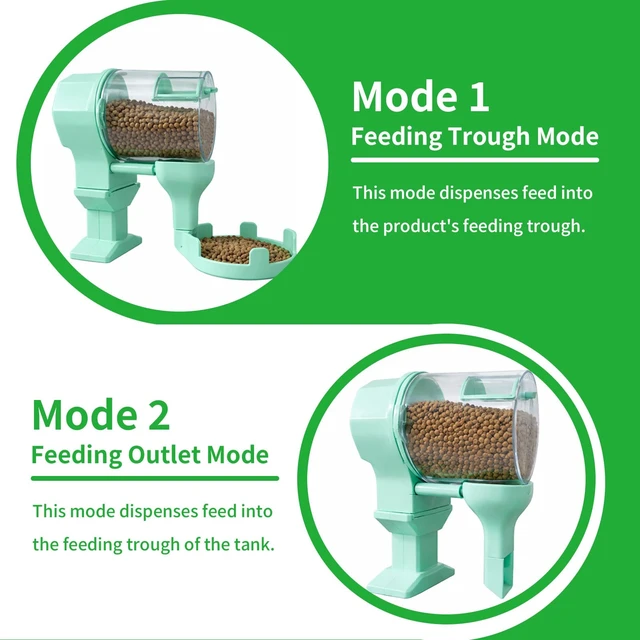 Alt view image 4 of 7 - Automatic Turtle Tank Feeder, Auto Turtle Dispenser with 24/48-Hour Timing Function. 7.1 Oz Large Capacity, Adjustable Dispensing Amount. Compatible with pellets, Flakes and Stick Feed.