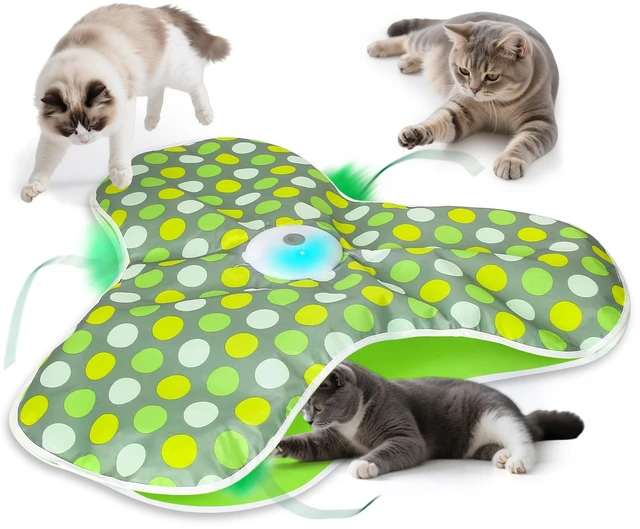 Main image of Interactive Cat Toys for Indoor Cats & Kittens - Automatic Hide & Seek Toy with Feather Tail,Squeaky Mouse Sounds, Motion Activated,USB Rechargeable Boredom Relief & Self Play Enrichment Game
