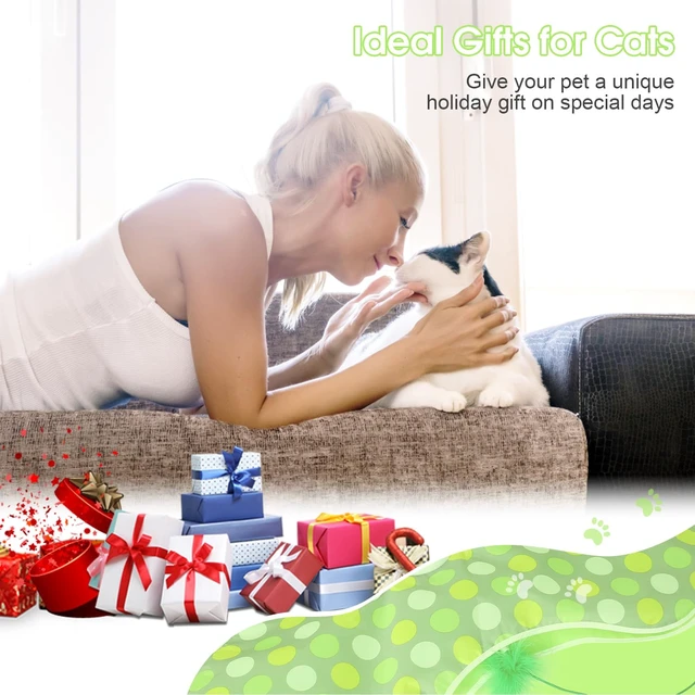 Alt view image 6 of 6 - Interactive Cat Toys for Indoor Cats & Kittens - Automatic Hide & Seek Toy with Feather Tail,Squeaky Mouse Sounds, Motion Activated,USB Rechargeable Boredom Relief & Self Play Enrichment Game