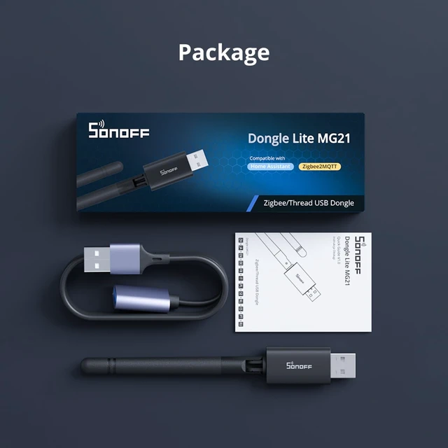 Alt view image 5 of 6 - Zigbee 3.0 & Thread Dongle Lite (EFR32MG21) | USB Stick Coordinator for Home Assistant & Zigbee2MQTT | Compact Gateway with Easy Firmware Flashing & Extension Cable