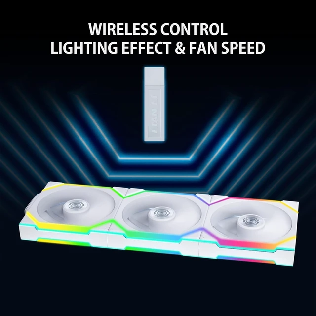 Alt view image 4 of 6 - UNI Fan SL Wireless 120 ARGB Fan-Single Pack-White-12SL1W1W | ARGB, Controller Not Included, 2.4 GHz Wireless Signal for RGB & Fan Operation, Controller Required