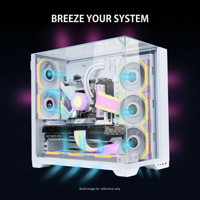 Alt view image 5 of 6 - UNI Fan SL Wireless 120 ARGB Fan-Single Pack-White-12SL1W1W | ARGB, Controller Not Included, 2.4 GHz Wireless Signal for RGB & Fan Operation, Controller Required