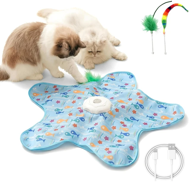 Main image of Hide and Seek Interactive Cat Toys, Puzzle Motion Activated for Indoor Cats | Cat Enrichment & Stimulating, Electronic Design, Moving toy play mat, USB & Battery Powered, 5-Hole, Multi-Cat, Bird Sound