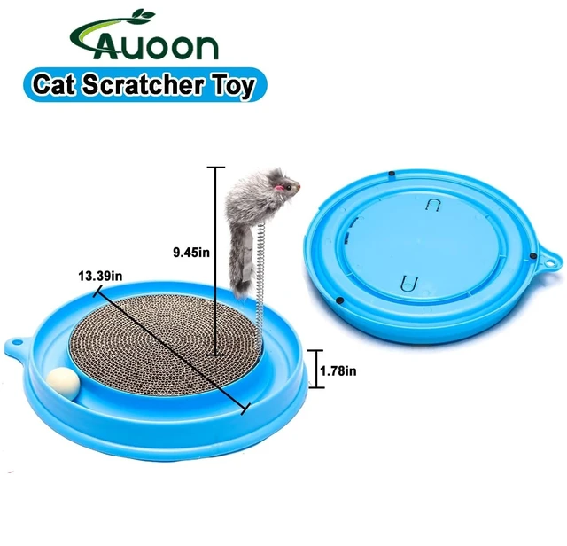 Alt view image 5 of 7 - Cat Scratcher Toy with Ball Track for Indoor Cats and Kittens, Gray | 3 in 1 Interactive Cat Toy, Cat Scratch Pad with Cat Ball Toy and Cat Mouse Toy, for Chasing Exercise, Protect Furniture