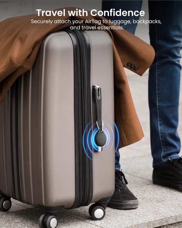 Alt view image 5 of 7 - AirTag Holder for Apple AirTag 2nd & 1st Gen, 4 Pack Airtag Keychain Case | Airtag Holder Anti-Lost, Waterproof & Shockproof& Anti-Scratch Air Tag Case, for Kids, Pets, Keys, Luggage, Backpacks