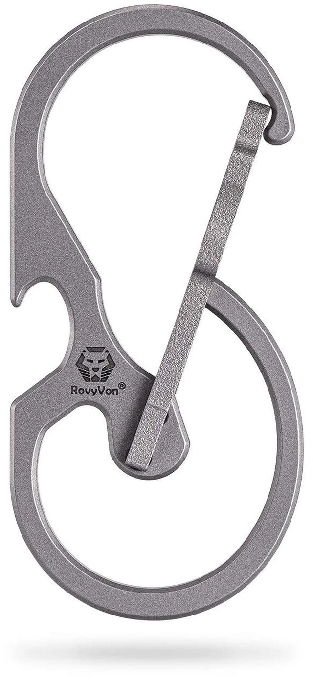 Main image of U8 Small Keychain Carabiner Titanium EDC Clip with Bottle Opener | Heavy Duty Car Key Organizer, 8-Shaped Carabiner Quick Release Rust-Resistant for Camping Hiking and Backpack Use