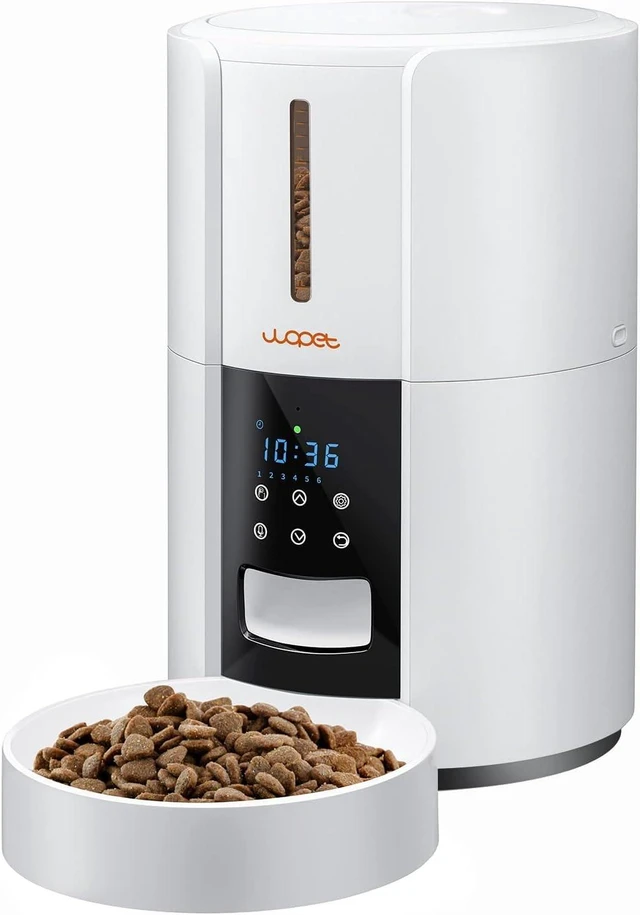 Main image of Automatic Cat Feeder, 3L Cat Food Dispenser, Automatic Dog Feeder, Timed Feeder 6 Meals Daily with Portion Control, 10s Voice Recording, Backup Power