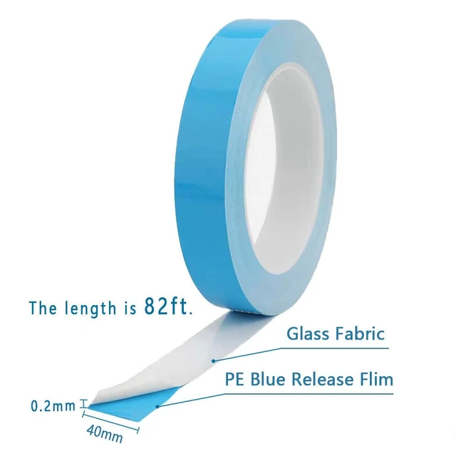Alt view image 4 of 6 - Thermal Tape, 40 mm x 25M x 0.2mm Double Side Adhesive Thermal Conductive Tape for Heatsink, LED,IGBT, IC Chip, Computer CPU, GPU, Modules, Electrically Insulated