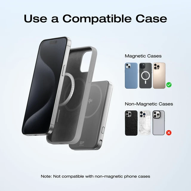 Alt view image 6 of 7 - Rapid Mag Power Bank, 5,000mAh Qi2 Certified Portable Charger | magsafe portable charger 30W Max Fast Charging Battery Pack with Built-in USB-C Cable & Stand for iPhone16/15/14/13/12