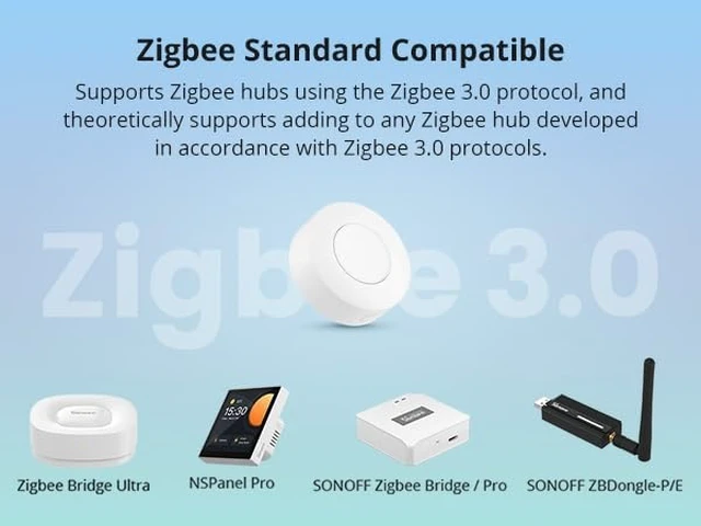 Alt view image 6 of 7 - Zigbee Switch, SNZB-01P Wireless Push Button, Supports to Create Smart Scenes, Trigger the Connected Devices on eWelink APP with Three Control Options, SONOFF ZigBee Bridge Required, 2Pack