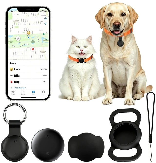 Main image of GPS Pet Tracker for Dogs (Android & iOS), Smart Pet Tracker for Collar | Smart Mini Location Collar Trackers for Cats, No Monthly Fee/No SIM Card, IP68 Waterproof, Ultra-Slim