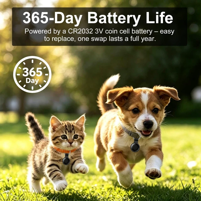 Alt view image 4 of 7 - GPS Pet Tracker for Dogs (Android & iOS), Smart Pet Tracker for Collar | Smart Mini Location Collar Trackers for Cats, No Monthly Fee/No SIM Card, IP68 Waterproof, Ultra-Slim