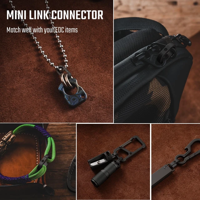 Alt view image 2 of 7 - KA42BK 10PCS Mini Split Key Ring Quick Release Key Organizer, Titanium Carabiner Keychain Liner for Connecting Home Car Keys