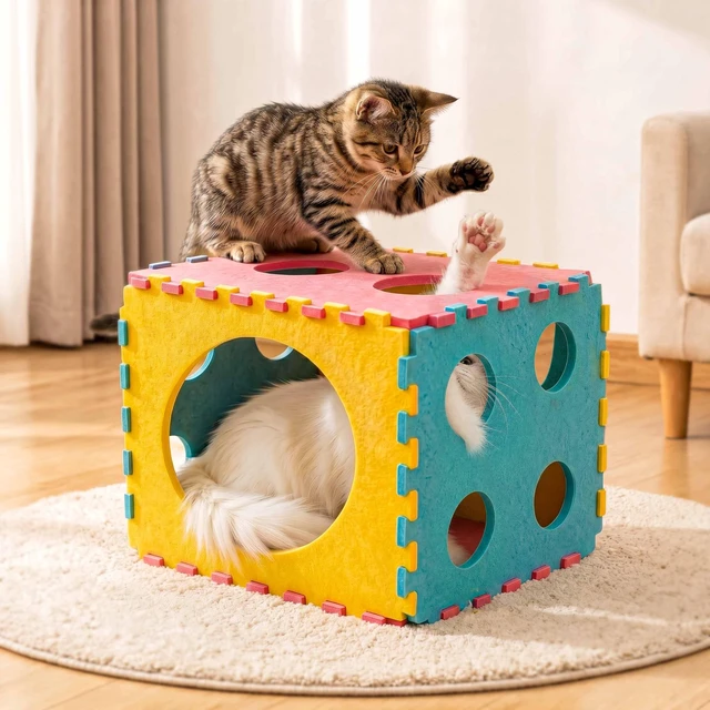 Alt view image 2 of 7 - 41 Pcs Interactive Cat Toys for Indoor Cats, Kitten Toys | with Soft Pillow, Catnip Toys, Chew Rope, Feather Wand, Springs, Balls, Cat Gifts