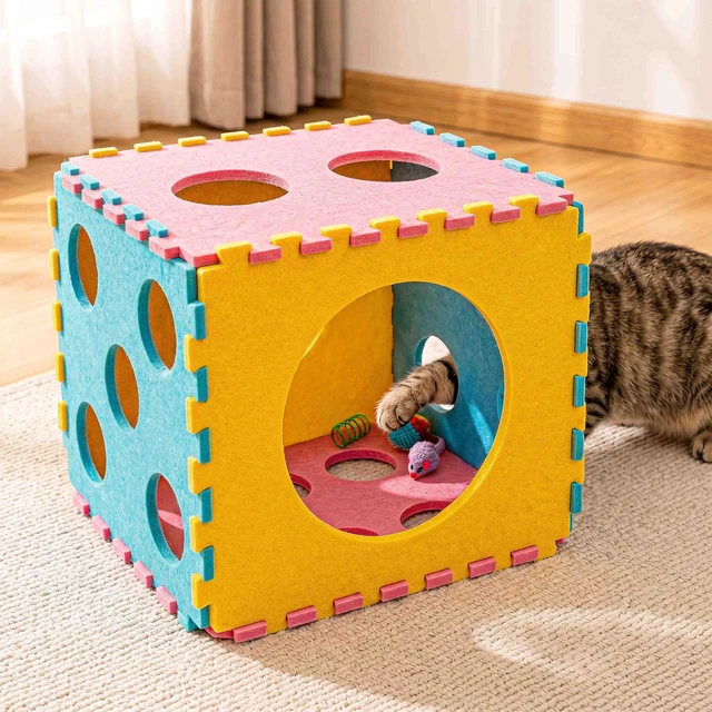 Alt view image 3 of 7 - 41 Pcs Interactive Cat Toys for Indoor Cats, Kitten Toys | with Soft Pillow, Catnip Toys, Chew Rope, Feather Wand, Springs, Balls, Cat Gifts
