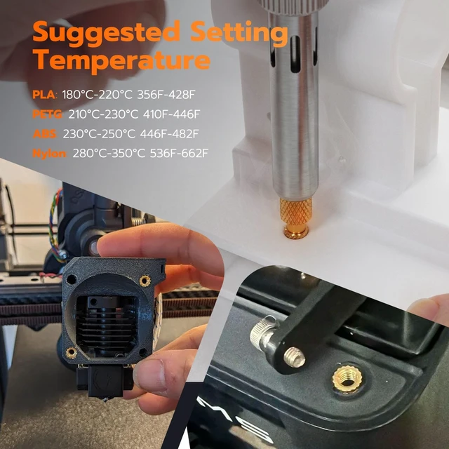 Alt view image 7 of 7 - Heat Set Insert Tools kit with 60W Soldering Iron & 380 Pcs Threaded Insert | With quick change M2-M8 sizes heat insert tips & brass nuts for plastic & 3D printing heat embedding