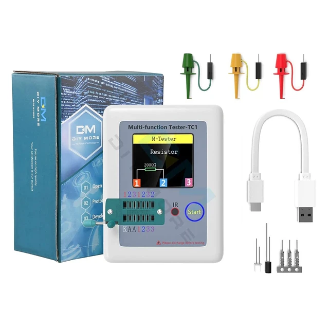 Alt view image 2 of 7 - USB C Tester Power Meter,Digital Multimeter, Type C Voltage and Current Tester Meter, Power Bank Capacity,Working Time Ammeter Voltmeter USB Cable Charger Detector LED Display