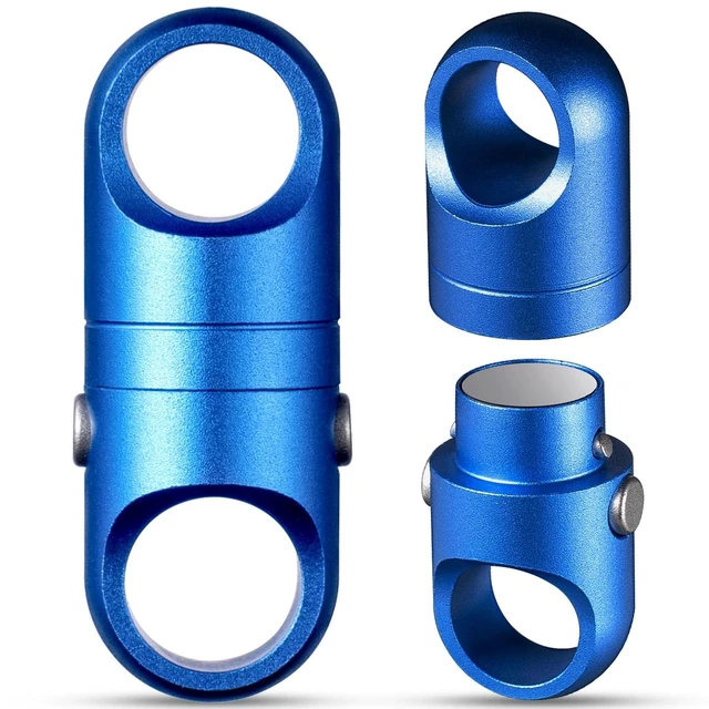 Main image of Strong Magnet Quick Release Keychain Connector (Blue 2 Pack) | Anti-fall,Double-Pin Lock Mechanism,360° Rotatable,One-handed