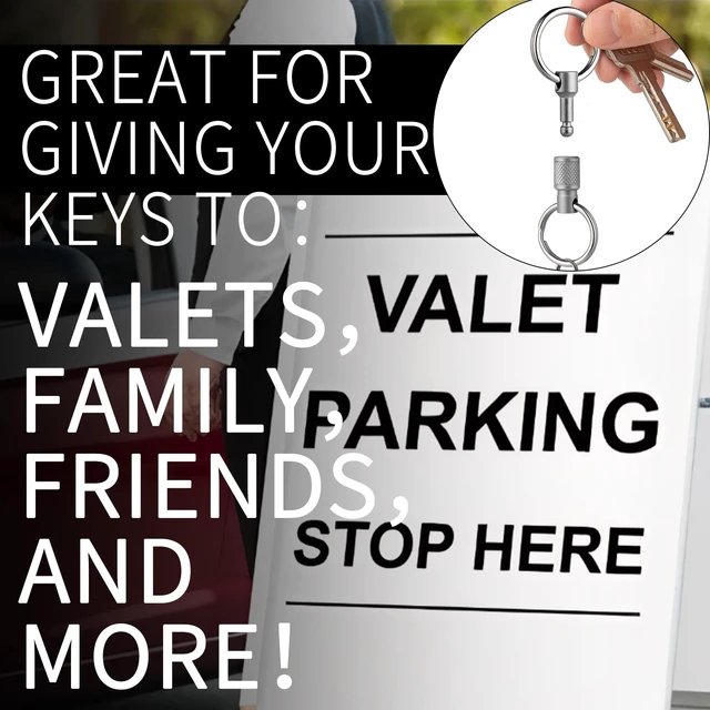 Alt view image 7 of 7 - Titanium Quick Release Keychain, Detachable Pull Apart Key Chain | Easy Access, Tangle-Free 360° Swivel, Rustproof and Durable, for Valet Car Home Key Storage