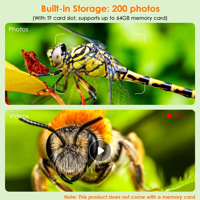 Alt view image 6 of 7 - Kids Microscope 2.0" Screen 1000X Digital Microscope for Kids, Mini Pocket Handheld Microscopes for Children Birthday Festival Gift, Science Education Fun Toys for Boys Girls Ages 4-12 (Yellow)