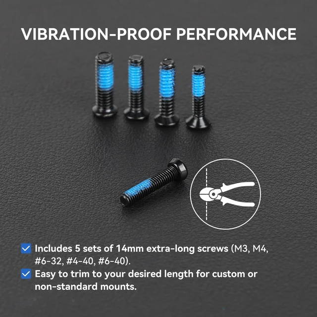 Alt view image 6 of 7 - Red Dot Mounting Screws Kit, 112pcs Optic Screws Set, RMR Screws | 112pcs red dot mounting screws kit with 28 sizes, optic mounting screws, including M3/M3.5/M4/#6-32/#4-40/#6-48 RMSc screws