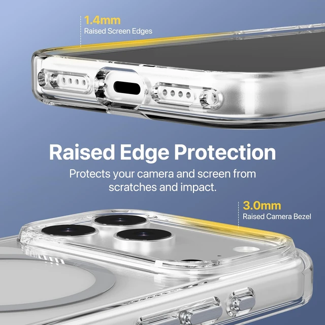 Alt view image 6 of 7 - Bright MagSafe Anti-Yellowing Case for iPhone 18 Pro Max & 17 Pro Max 6.9", 16ft Drop Protection, TPU + PC Frame, Raised Bezels, Scratch-Resistant Back, Camera Control Compatible (Mist)