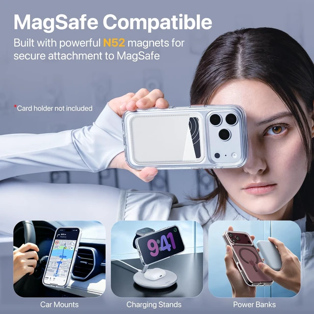 Alt view image 5 of 7 - Bright MagSafe Anti-Yellowing Case for iPhone 18 Pro Max & 17 Pro Max 6.9", 16ft Drop Protection, TPU + PC Frame, Raised Bezels, Scratch-Resistant Back, Camera Control Compatible (Mist)
